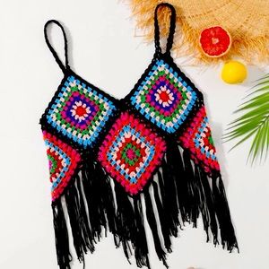 Crochet Multi-color 3X Top